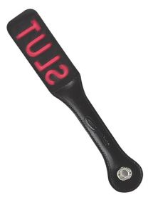 12 Inch Leather Impression Paddle (Option: Slut)