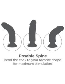 King Cock 7 (Option: Inch Vibrating Cock With Balls  Flesh)
