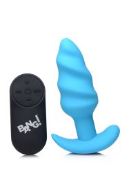 21x Silicone Swirl Plug With Remote (Option: Blue)