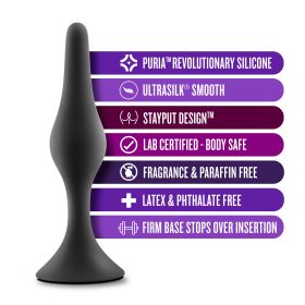 Anal Adventures Platinum (Option: Silicone Beginner Plug Kit  Black)