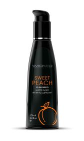 Aqua Sweet Peach Flavored Water Based Intimate Lubricant (Option: 4 Fl. Oz.)