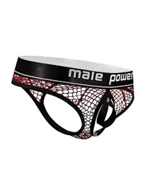Cock Pit Net Cock Ring Thong (Option: S/ M  Burgundy)