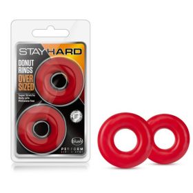 Stay Hard (Option: Donut Rings Oversized  Red)