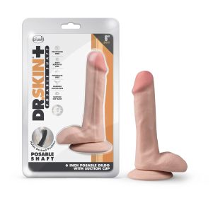 Dr. Skin Plus (Option: 6 Inch Posable Dildo With Balls  Vanilla)