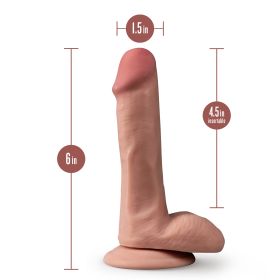 Dr. Skin Plus (Option: 6 Inch Posable Dildo With Balls  Mocha)